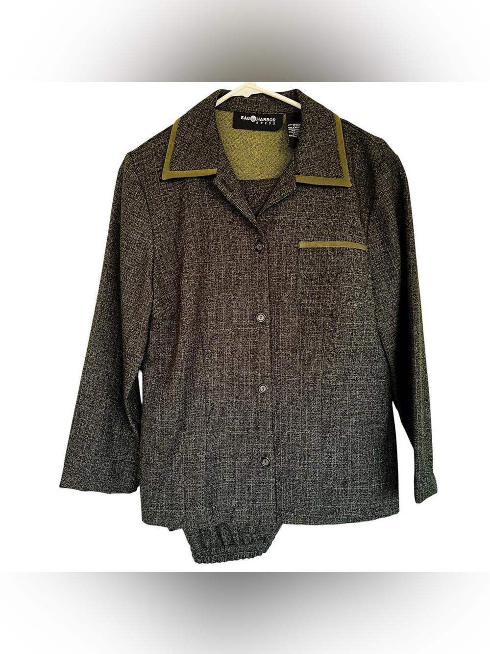 Sag Harbor Gray Green Pant Suit